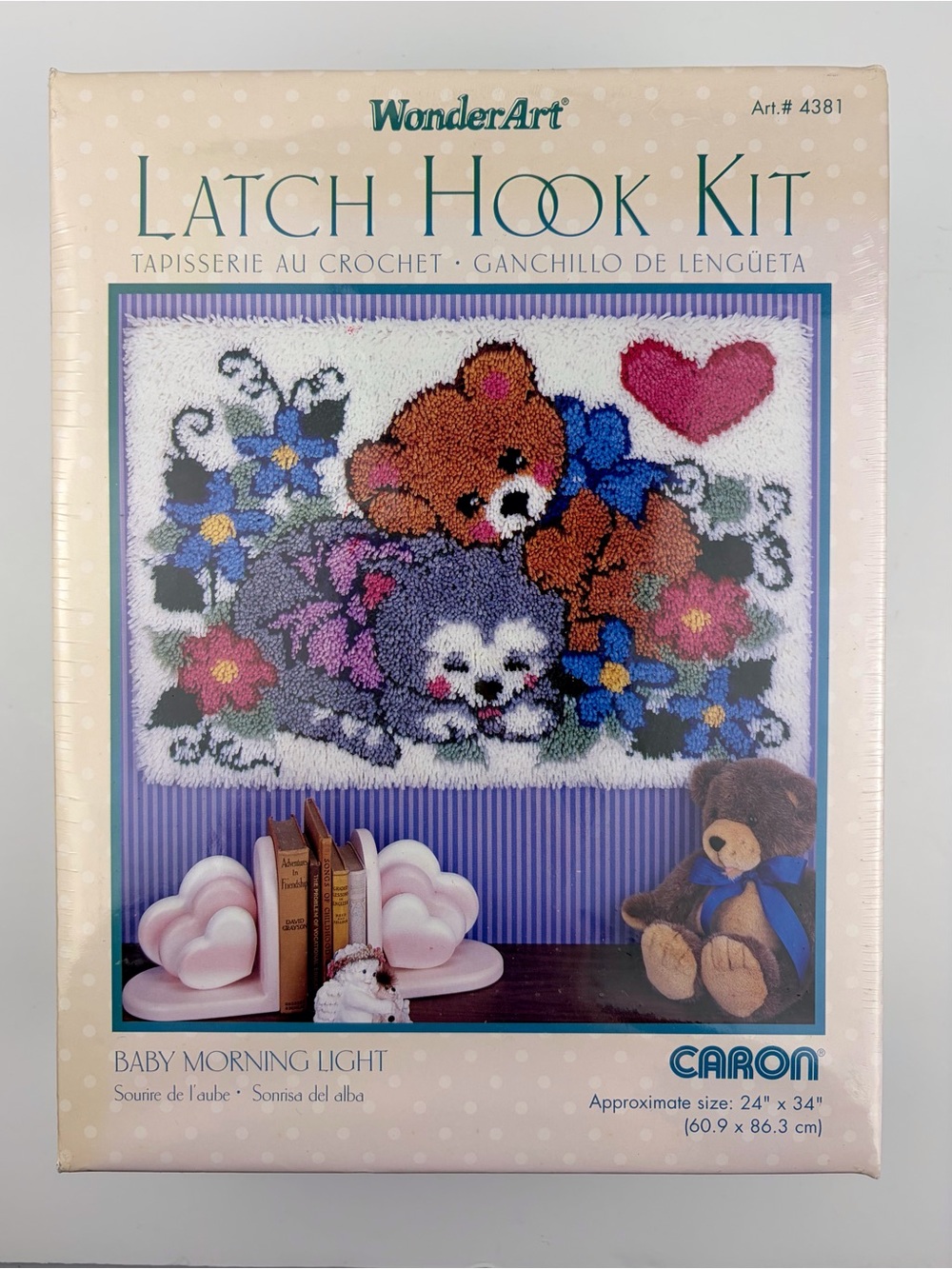 Vintage Wonder Art  Caron Baby Morning Light Latch Hook Kit 24 x 34 #4381 Sealed